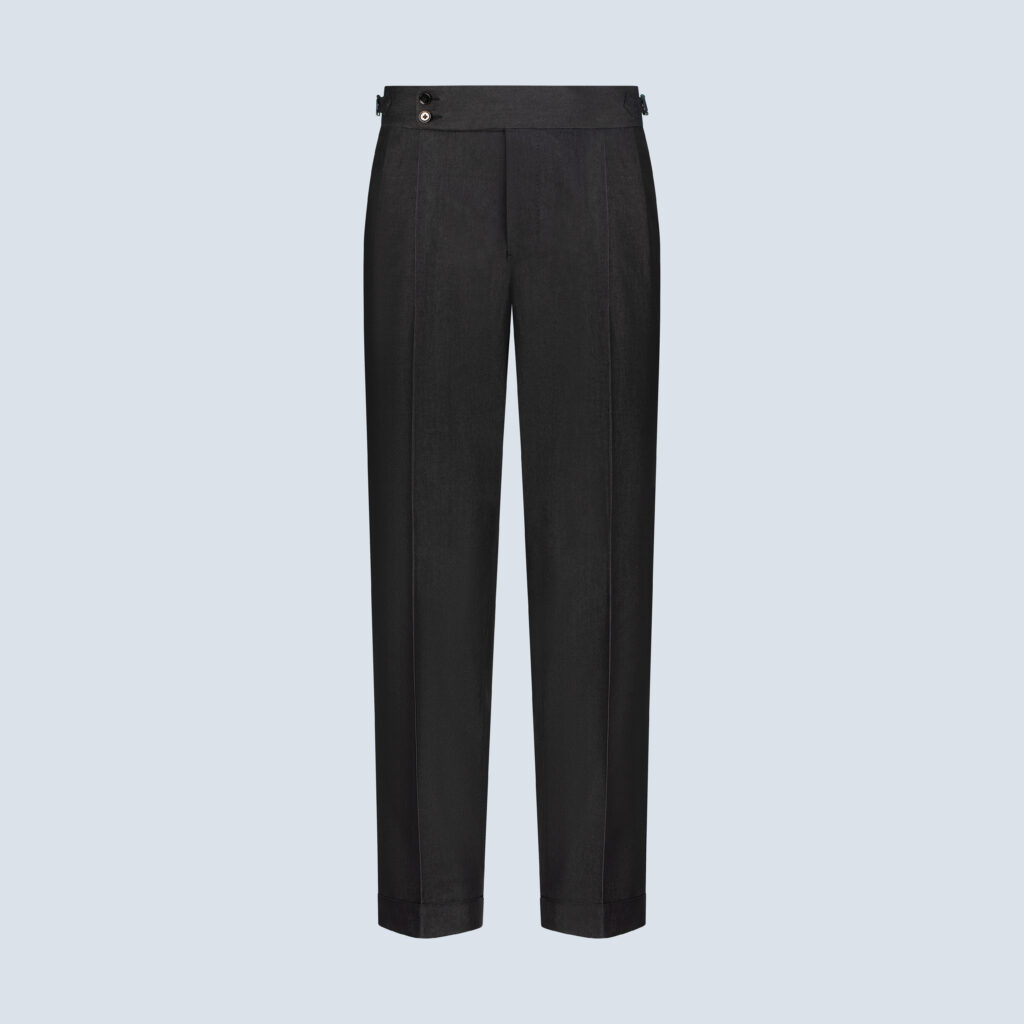 Denim Pleated Trousers