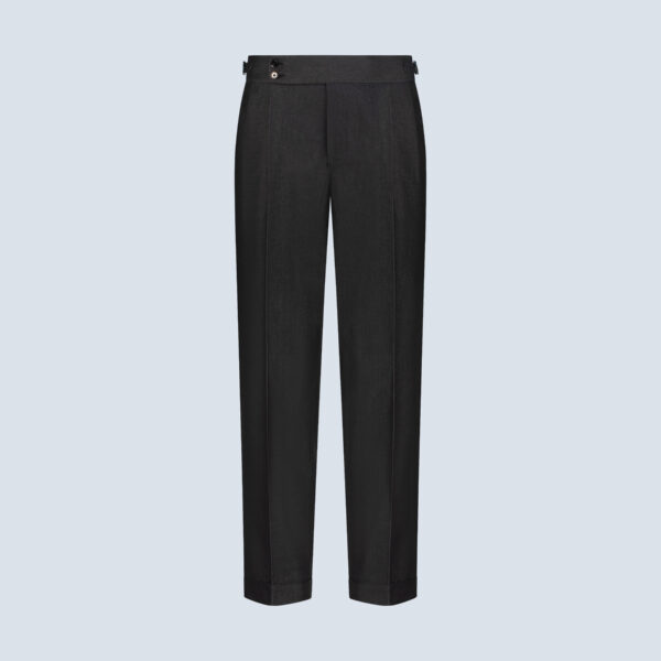 Denim Pleated Trousers