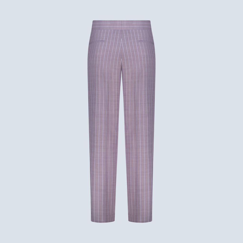 Lilac Striped Casual Trousers
