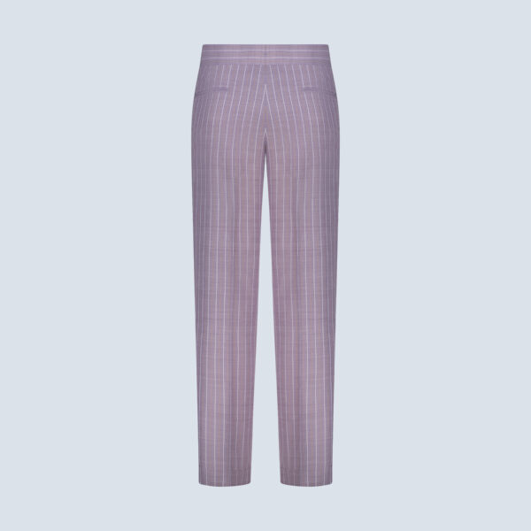 Lilac Striped Casual Trousers