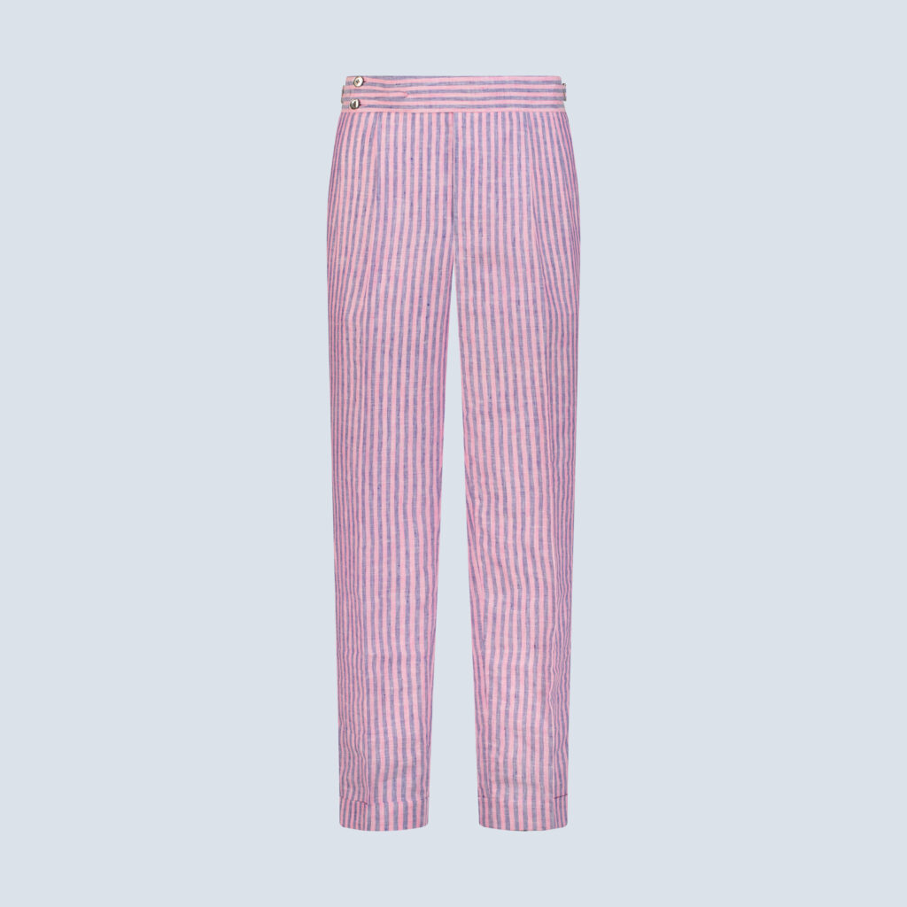Pink & Blue Bengal Stripe Casual Trousers