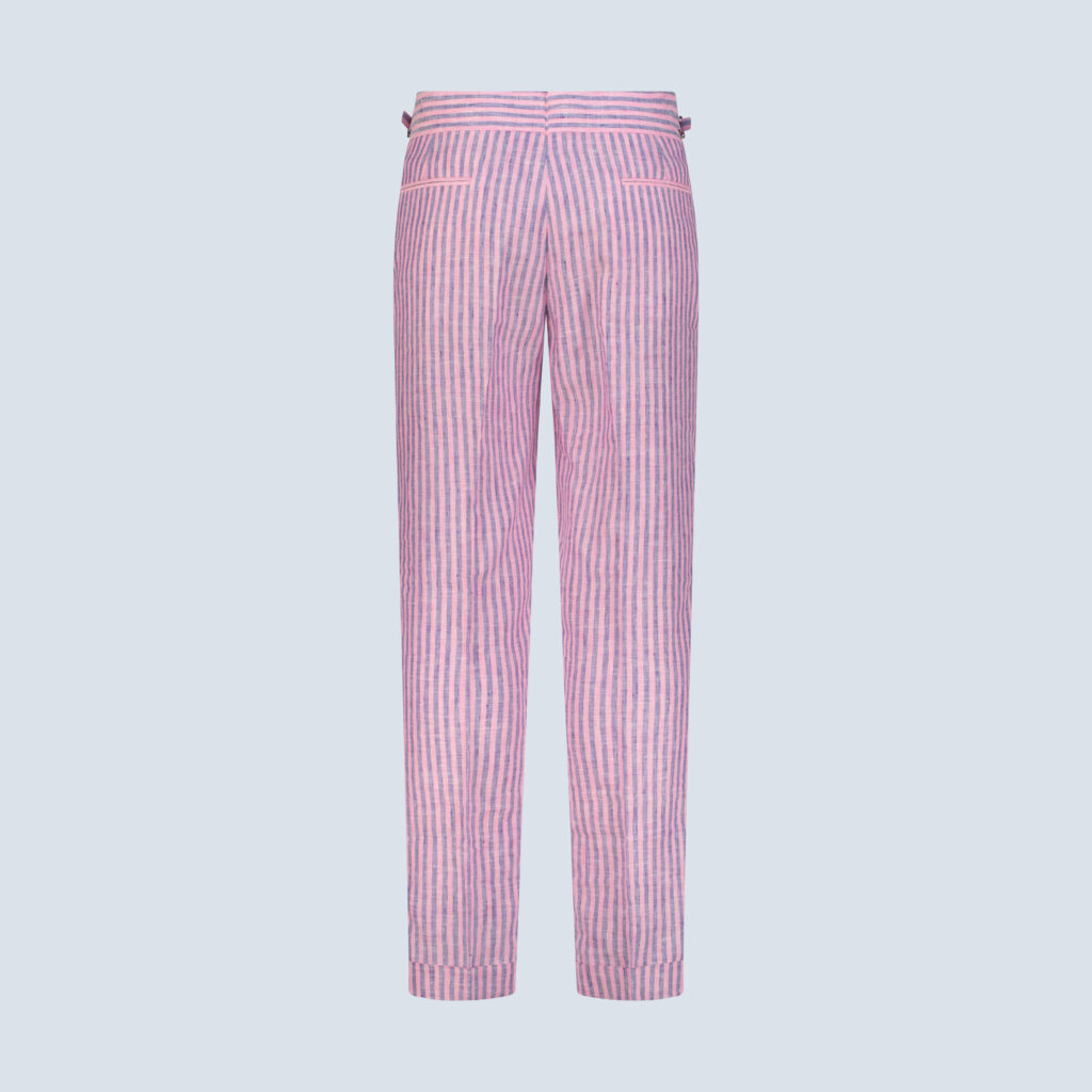 Pink & Blue Bengal Stripe Casual Trousers