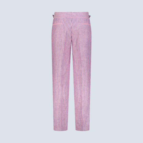 Pink & Blue Bengal Stripe Casual Trousers