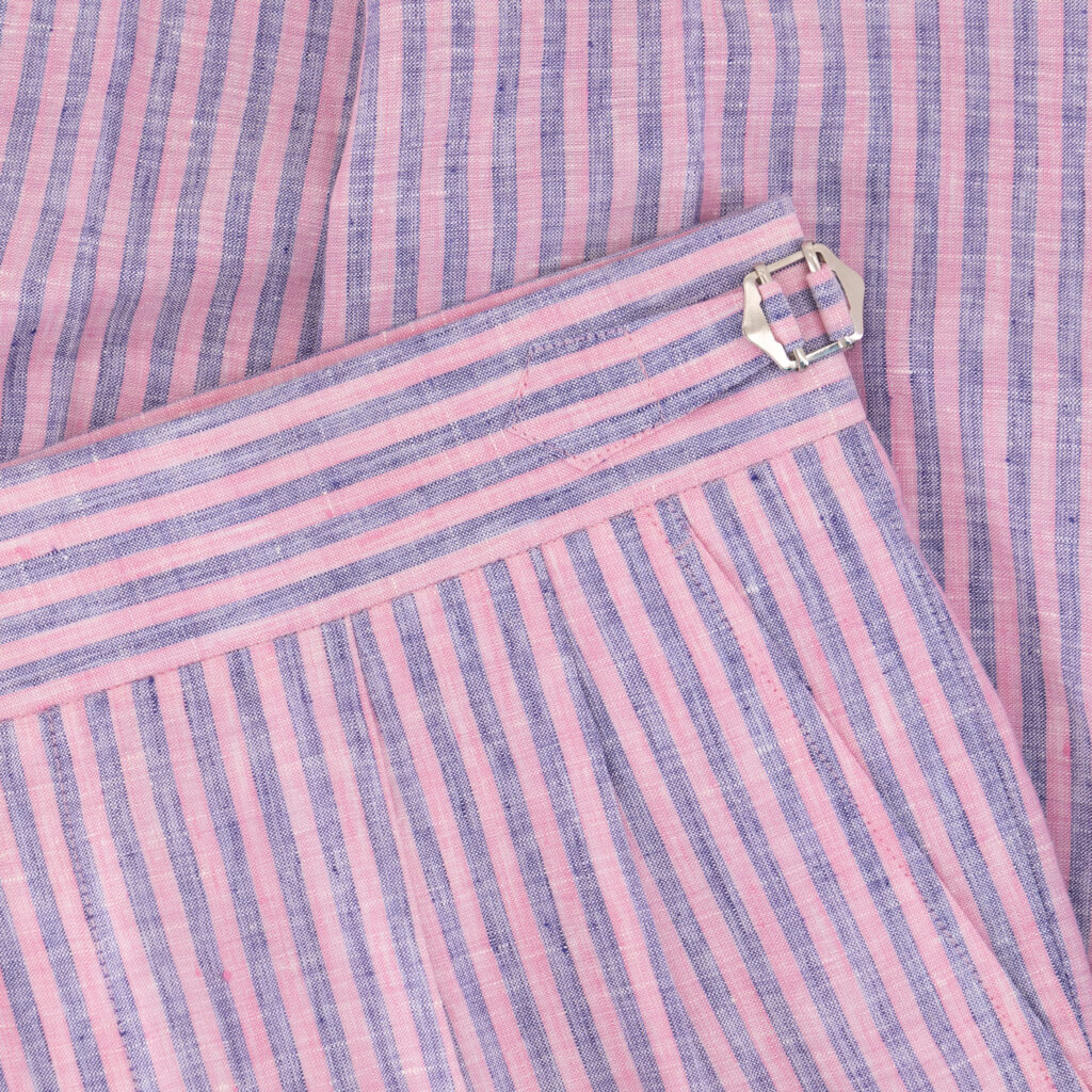 Pink & Blue Bengal Stripe Casual Trousers