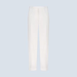 White Bedford Cord Casual Trousers