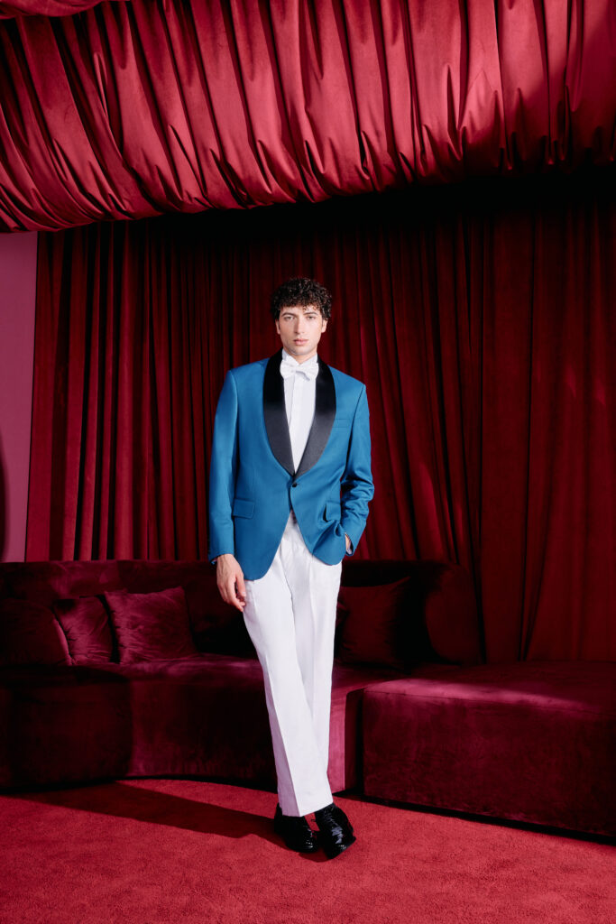 Electric Blue Cotton Tuxedo