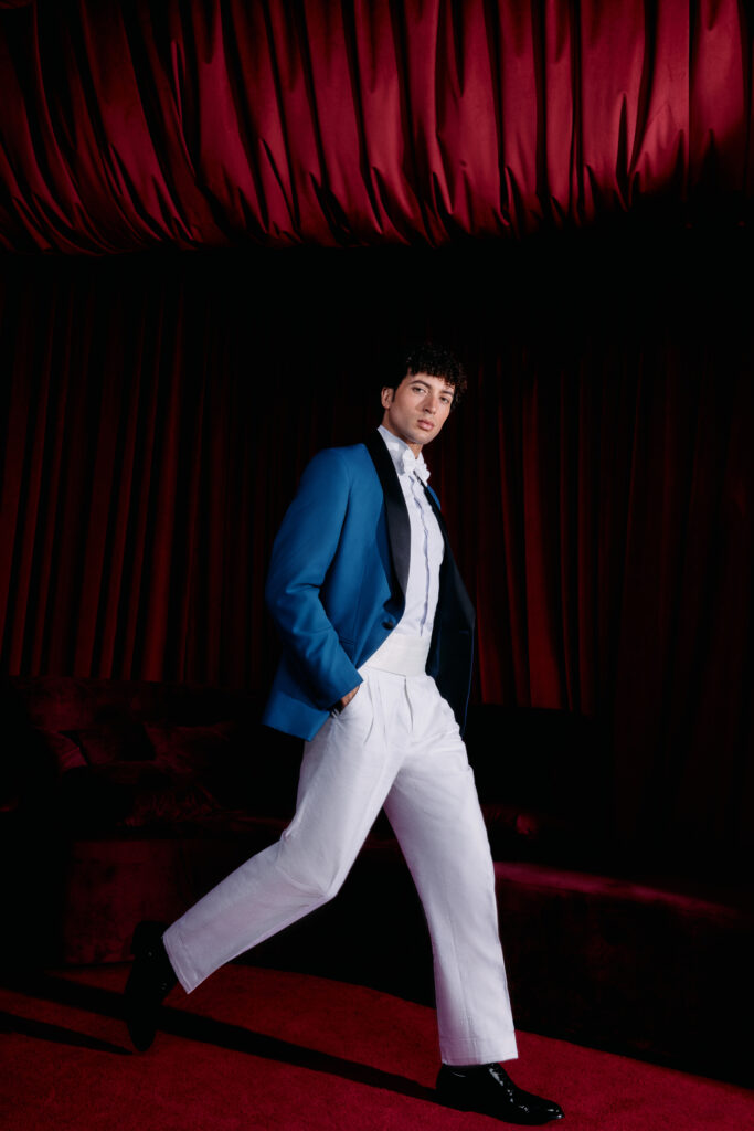 Electric Blue Cotton Tuxedo