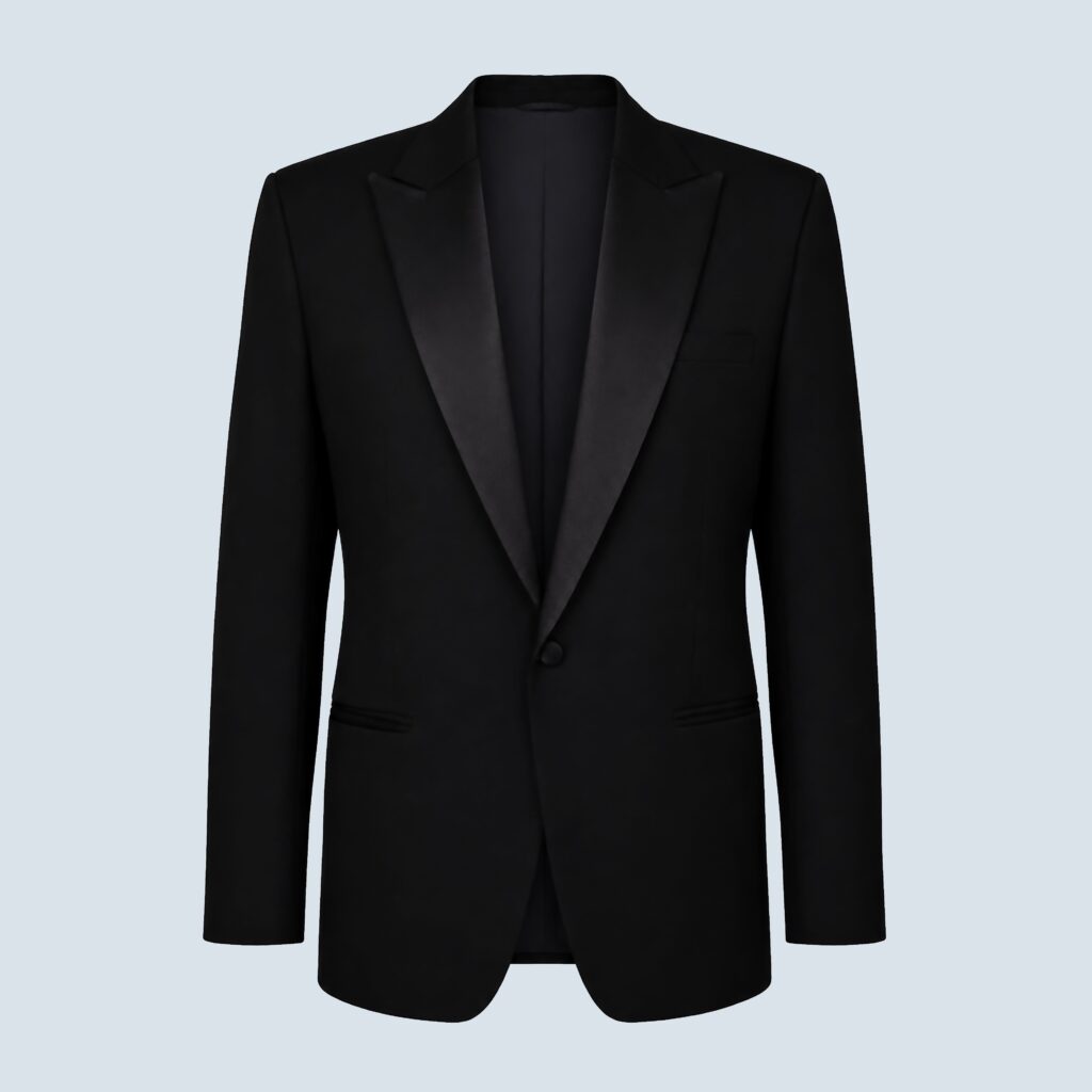Black Tuxedo Single-Breasted Peak Lapel