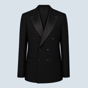 Black Tuxedo Double-Breasted Peak Lapel