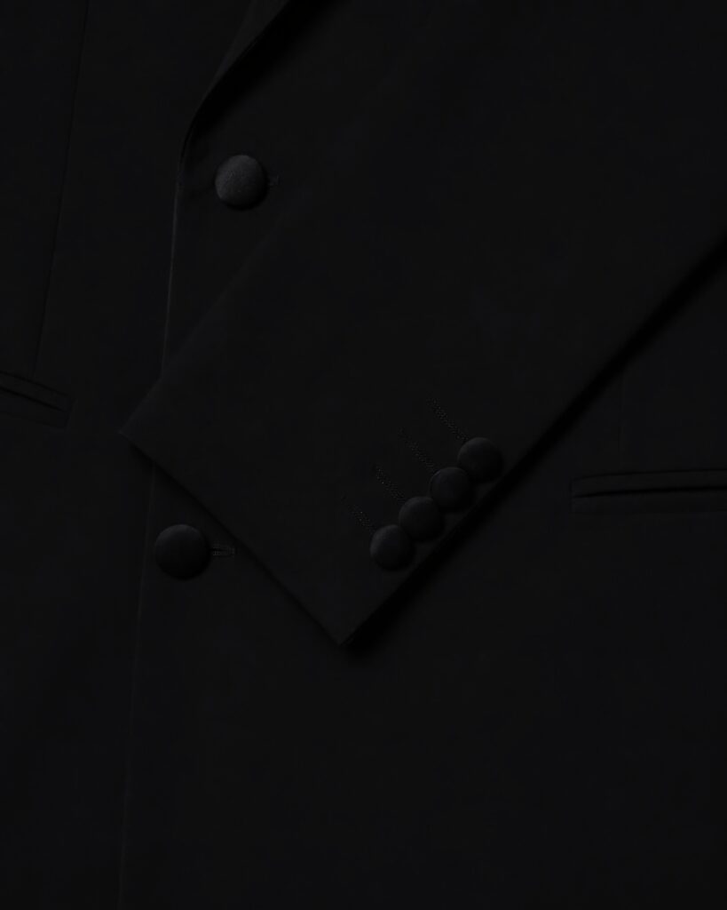 Black Tuxedo Double-Breasted Peak Lapel
