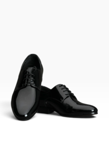 Black Patent Leather Tuxedo Derby