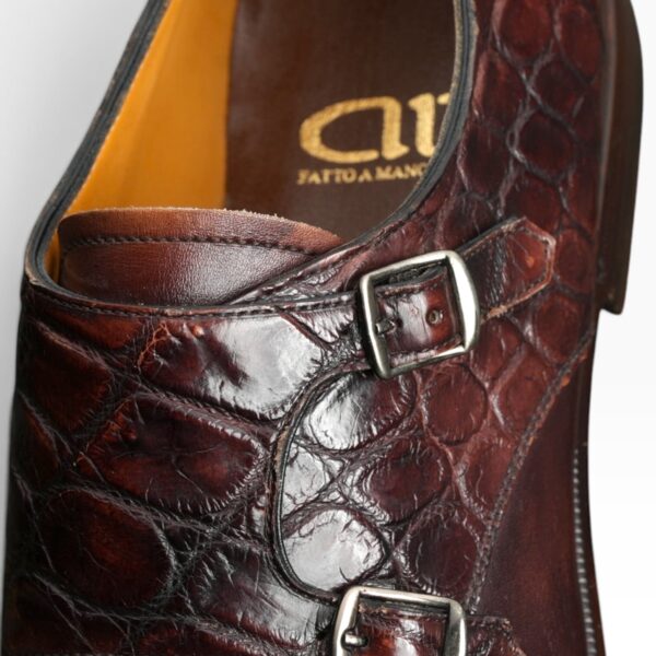 Hand-Burnished Crocodile Derby