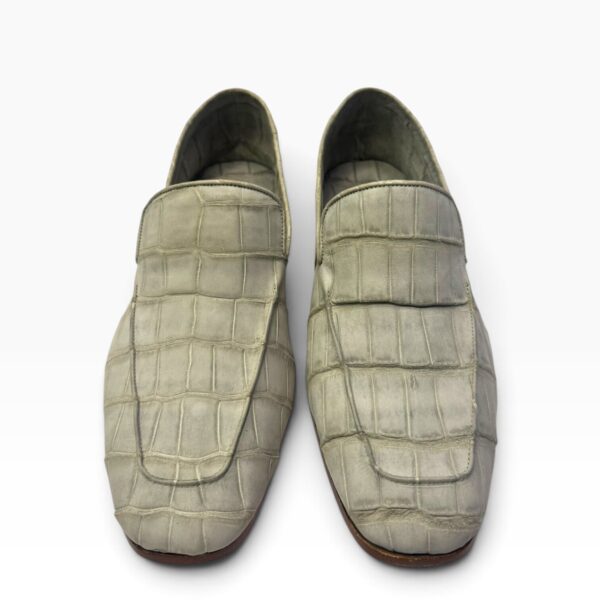 Tortora Crocodile Venetian Loafer