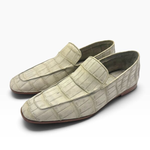 Tortora Crocodile Venetian Loafer