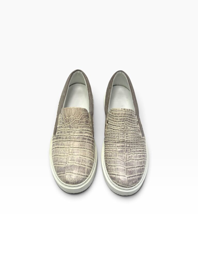 Natural & Tortora Alligator Loafer