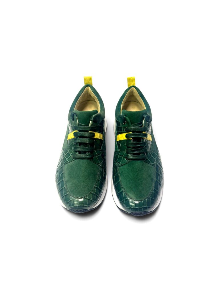 Cyprus-Limone Alligator Leather Luxury Sneaker