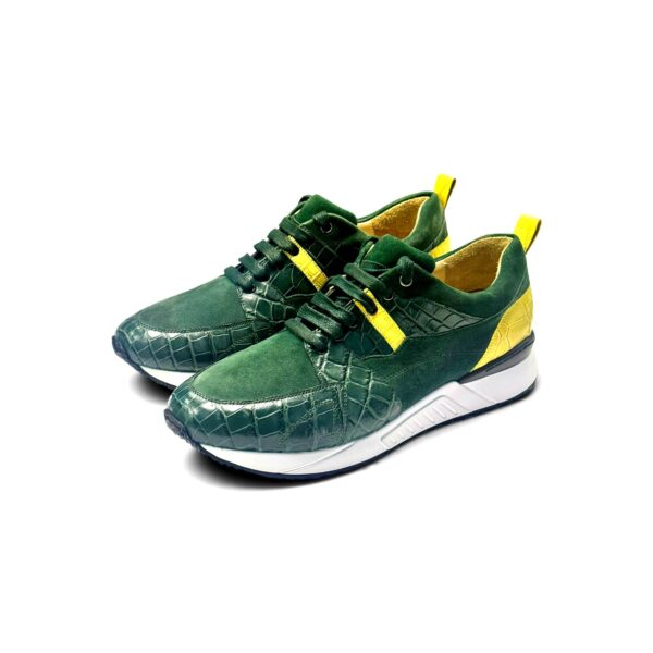 Cyprus-Limone Alligator Leather Luxury Sneaker