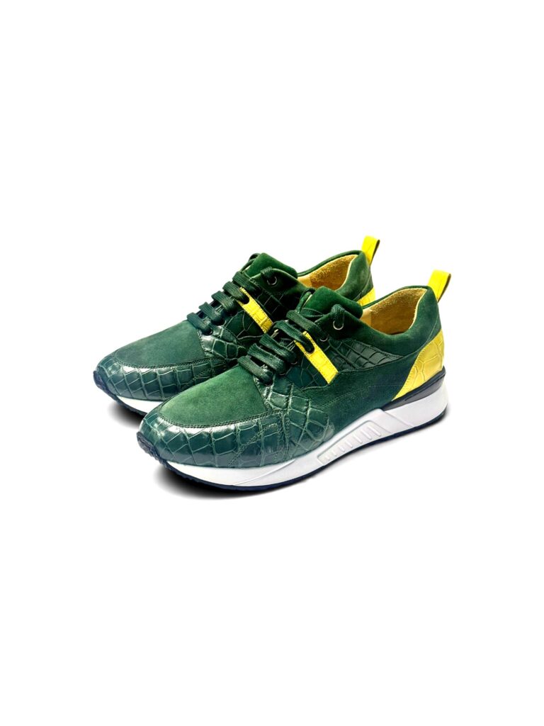 Cyprus-Limone Alligator Leather Luxury Sneaker