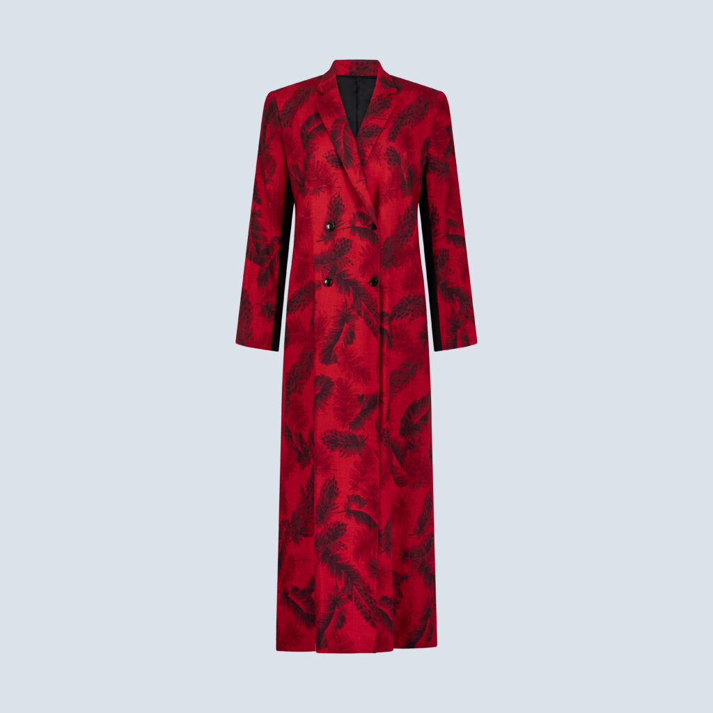 Red & Black Floral Dream Coat