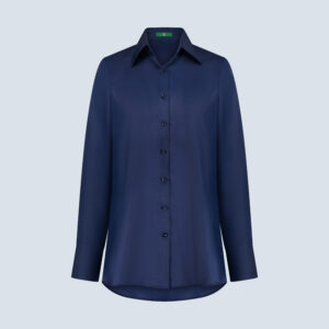 Indigo Blue Silk Shirt