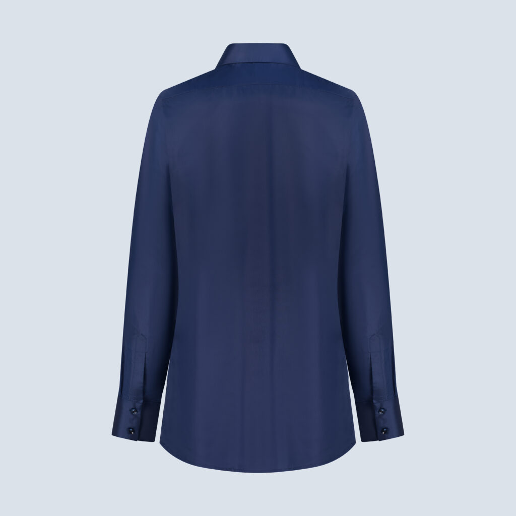 Indigo Blue Silk Shirt