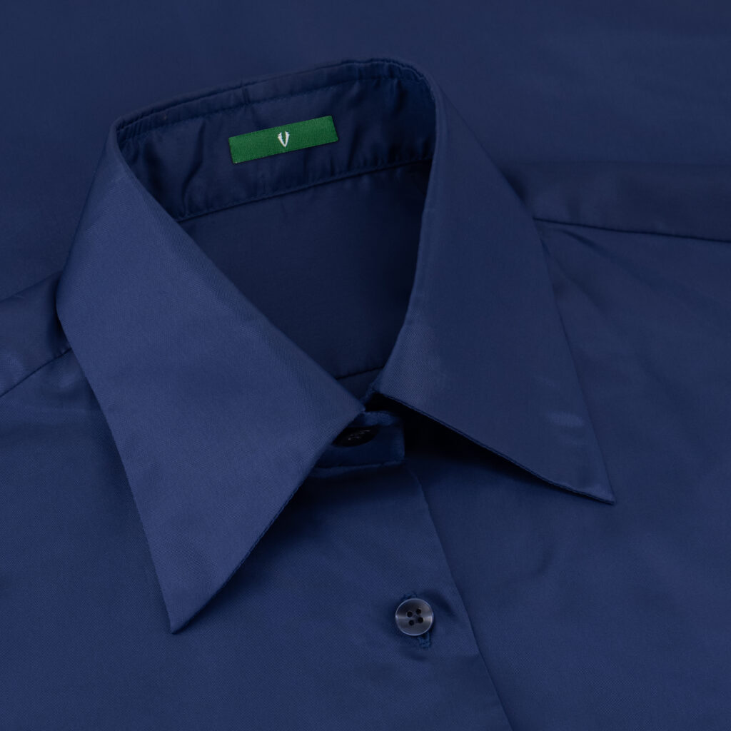 Indigo Blue Silk Shirt